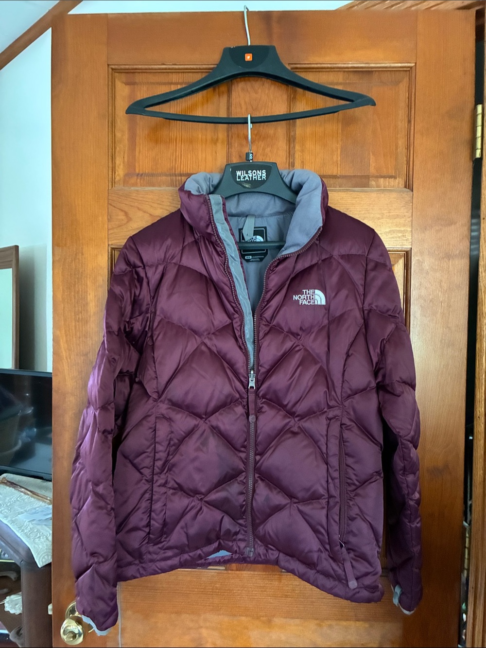 The North Face Women's Burgundy Quilted Puffer Jacket